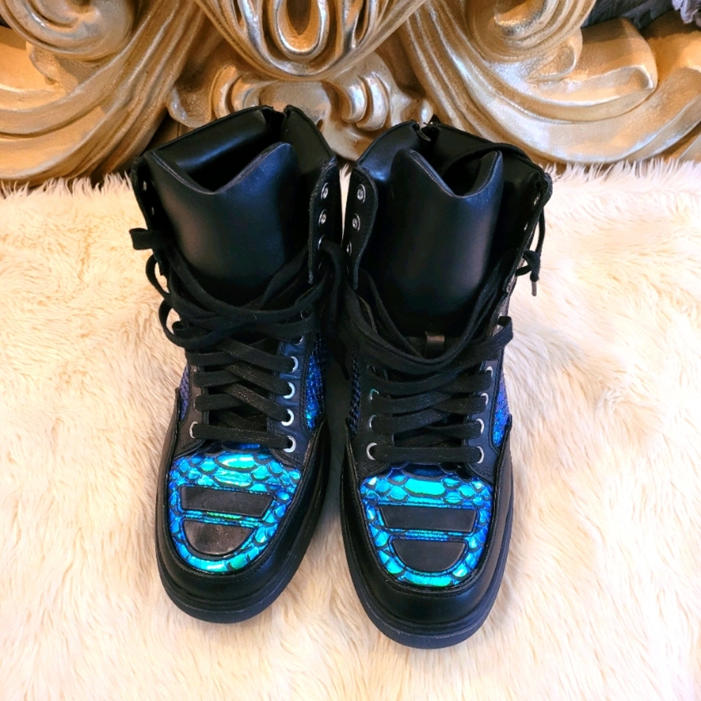 Alejandro Ingelmo Iridescent Snakeskin Sneakers